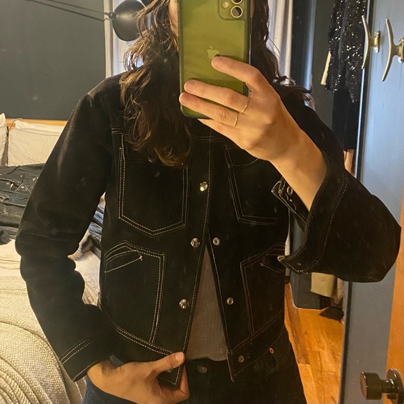 Vintage Black Suede Jacket - Picture 8 of 8